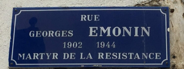 plaque de rue G.Emonin