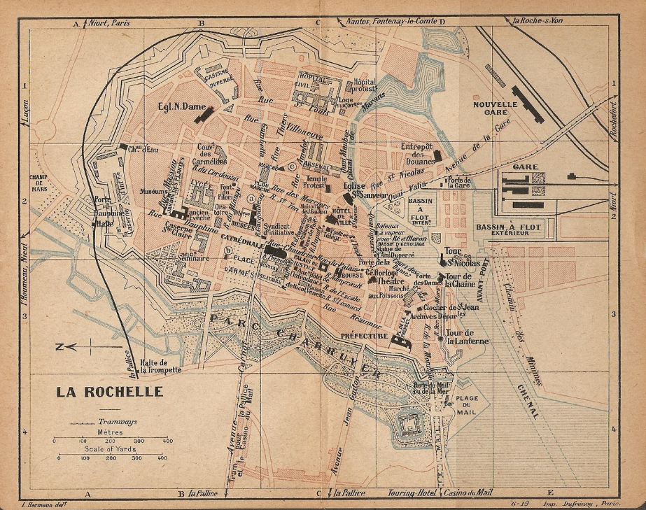 Plan de La Rochelle avec le Parc Charruyer datant de 1919 